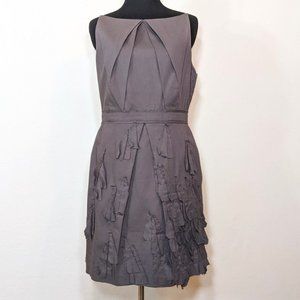 Robert Rodriguez Boat Neck Sheath Grey Dress